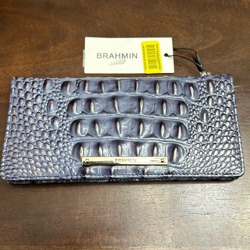 Brahmin Ady Wallet in Deep Blue Denim